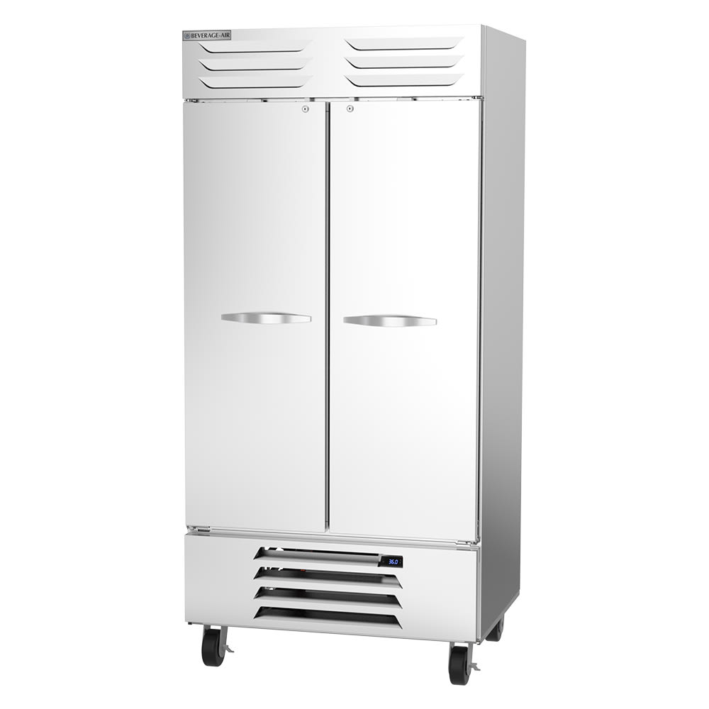 Beverage-Air RB35HC-1S 39 1/2" Two Section Reach In Refrigerator - (2) Left/Right Hinge Solid Doors, 115v