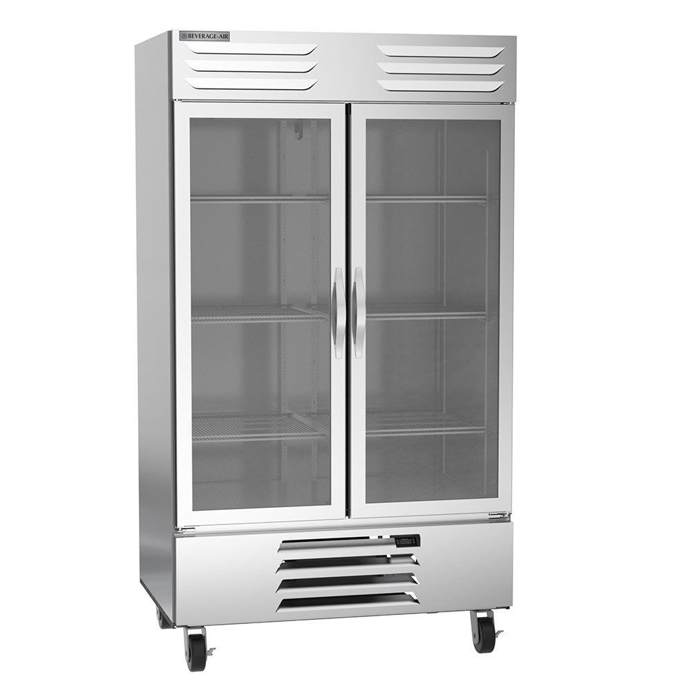 Beverage-Air RB44HC-1G 47" Two Section Reach In Refrigerator, (2) Left/Right Hinge Glass Doors, 115v