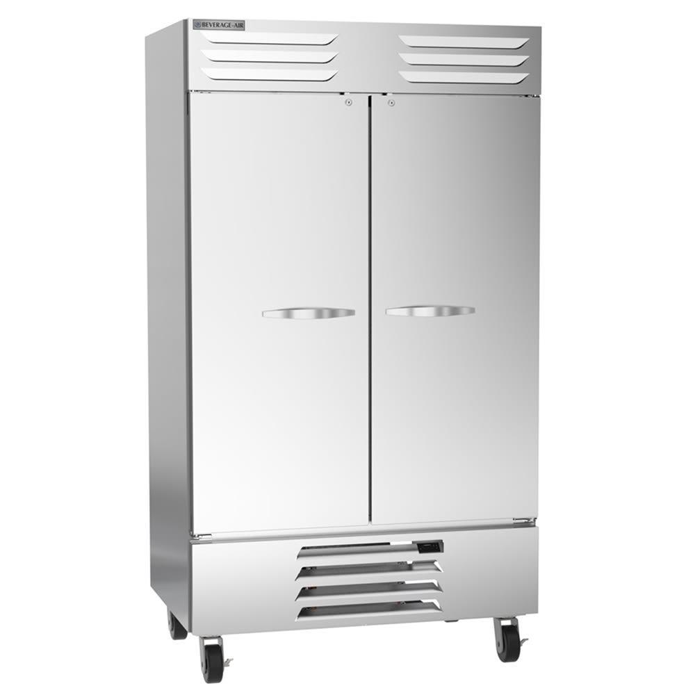 Beverage-Air RB44HC-1S 47" Two Section Reach In Refrigerator, (2) Left/Right Hinge Solid Doors, 115v