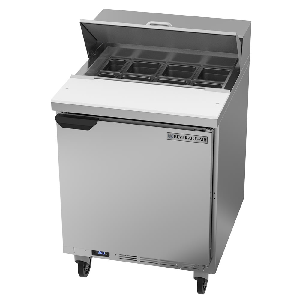 Beverage-Air SPE27HC 27" Hydrocarbon Series Sandwich/Salad Prep Table w/ Refrigerated Base, 115v