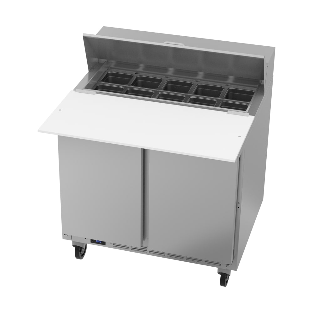 Beverage-Air SPE36HC-10C 36" Hydrocarbon Series Sandwich/Salad Prep Table w/ Refrigerated Base, 115v