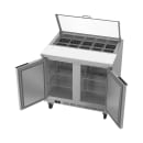 Beverage-Air SPE36HC-10-CL 36" Hydrocarbon Series Sandwich/Salad Prep Table w/ Refrigerated Base, 115v thumbnail 4
