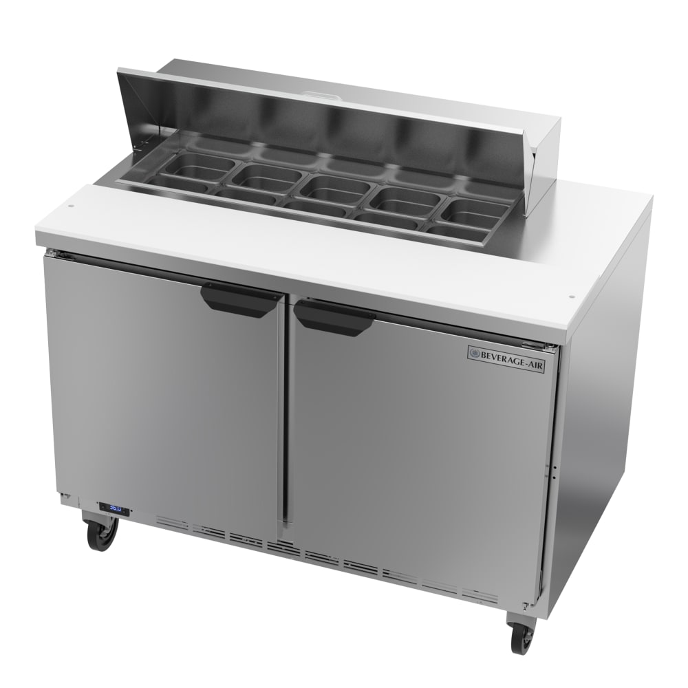 Beverage-Air SPE48HC-10 48" Hydrocarbon Series Sandwich/Salad Prep Table w/ Refrigerated Base, 115v