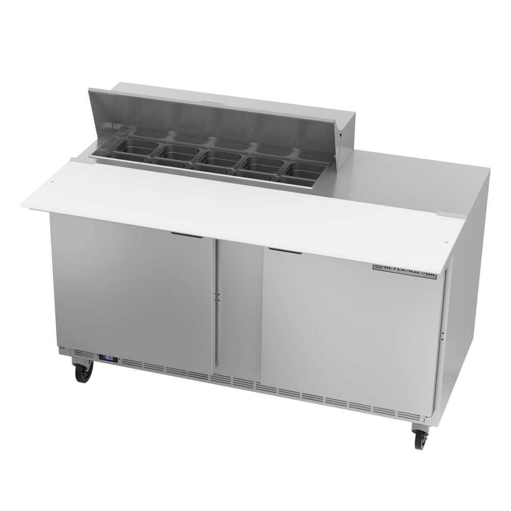 Beverage-Air SPE60HC-10C 60" Hydrocarbon Series Sandwich/Salad Prep Table w/ Refrigerated Base, 115v