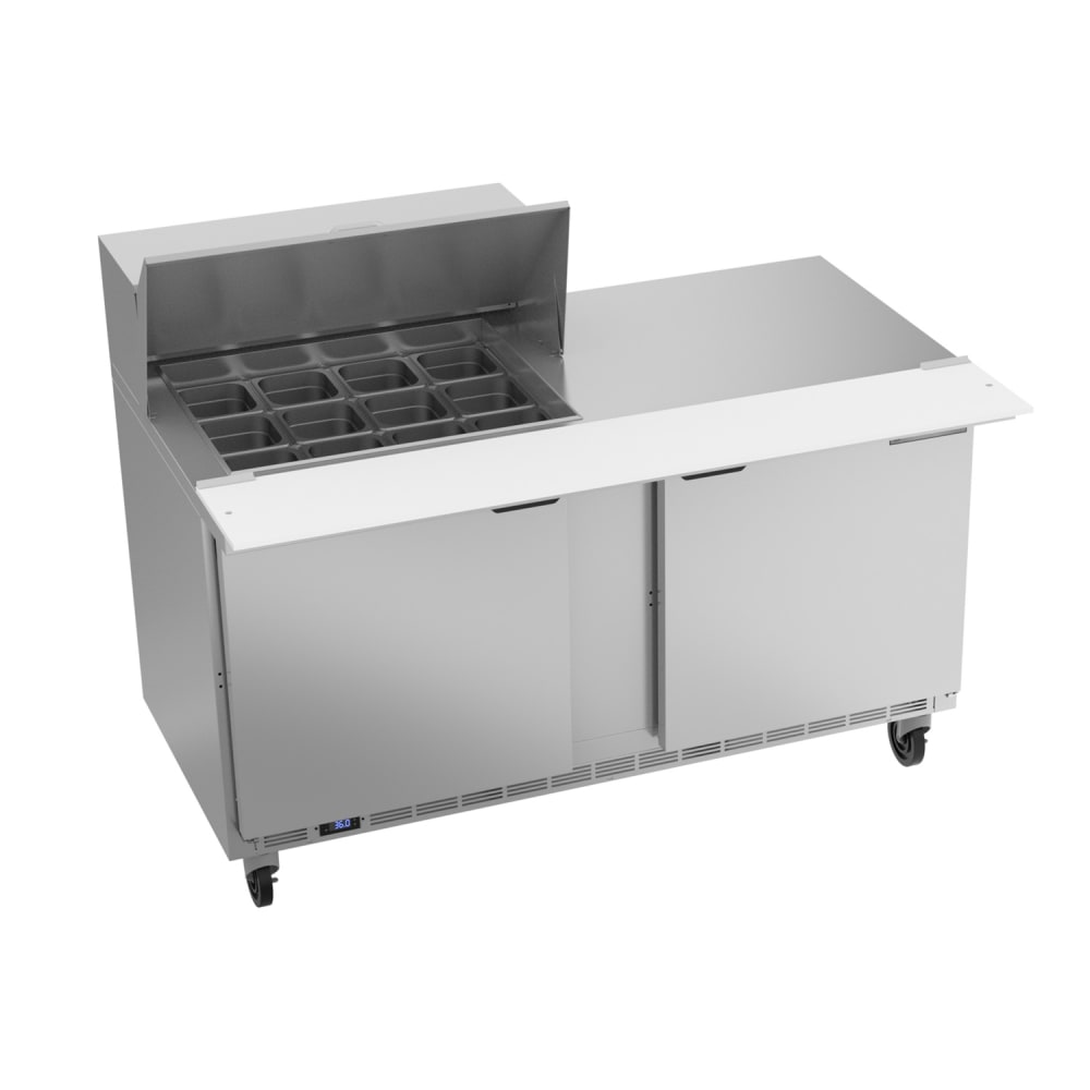 Beverage-Air SPE60HC-12M 60" Hydrocarbon Series Mega Top Sandwich/Salad Prep Table w/ Refrigerated Base, 115v