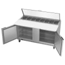 Beverage-Air SPE60HC-16-CL 60" Hydrocarbon Series Sandwich/Salad Prep Table w/ Refrigerated Base, 115v thumbnail 2