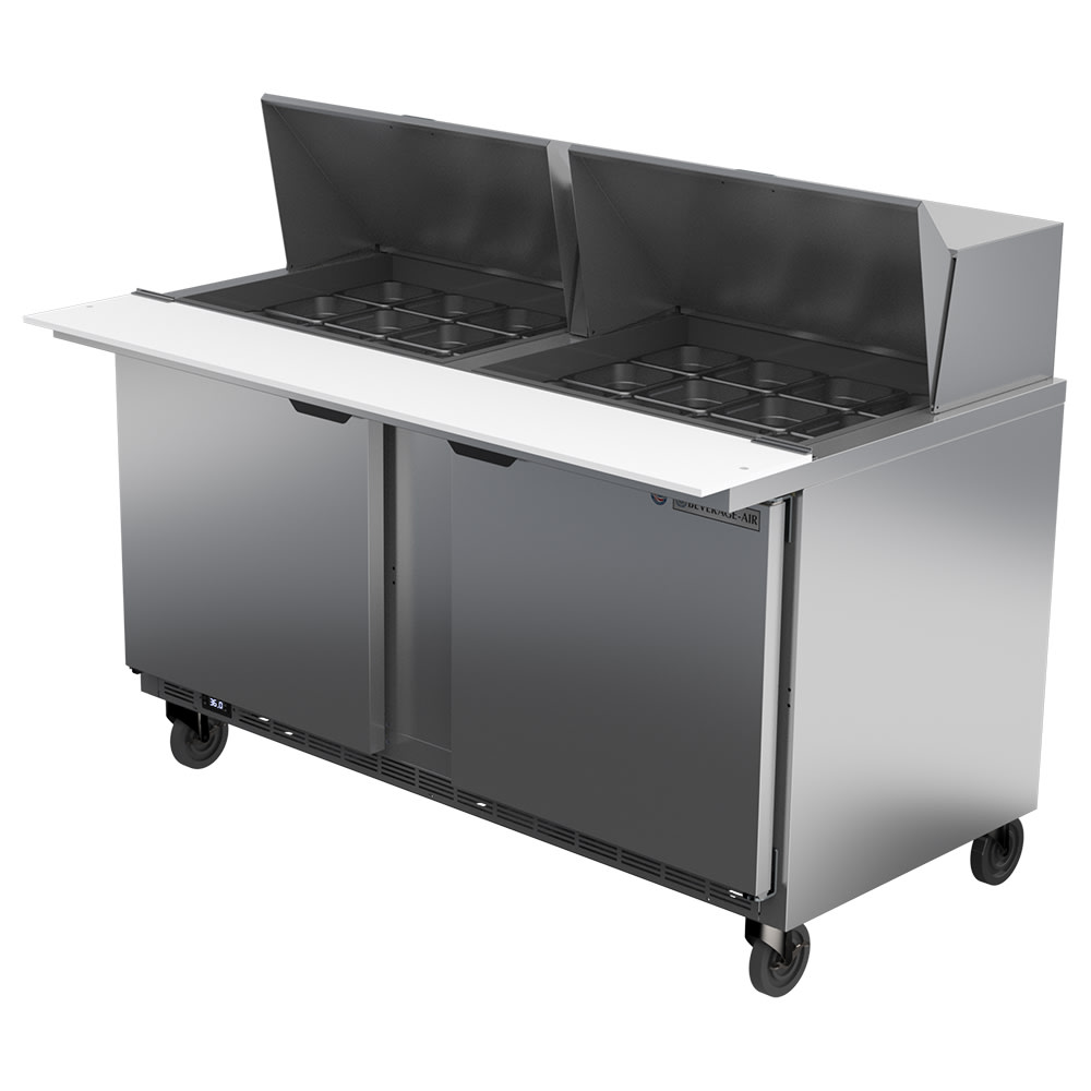 Beverage-Air SPE60HC-24M 60" Hydrocarbon Series Mega Top Sandwich/Salad Prep Table w/ Refrigerated Base, 115v