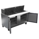 Beverage-Air SPE60HC-24M 60" Hydrocarbon Series Mega Top Sandwich/Salad Prep Table w/ Refrigerated Base, 115v thumbnail 4