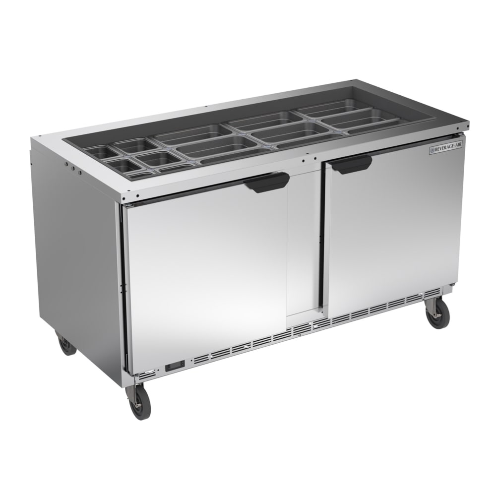 Beverage-Air SPE60HC-S 52 1/2" Cold Food Bar - (12) Pan Capacity, Floor Model, Stainless Steel