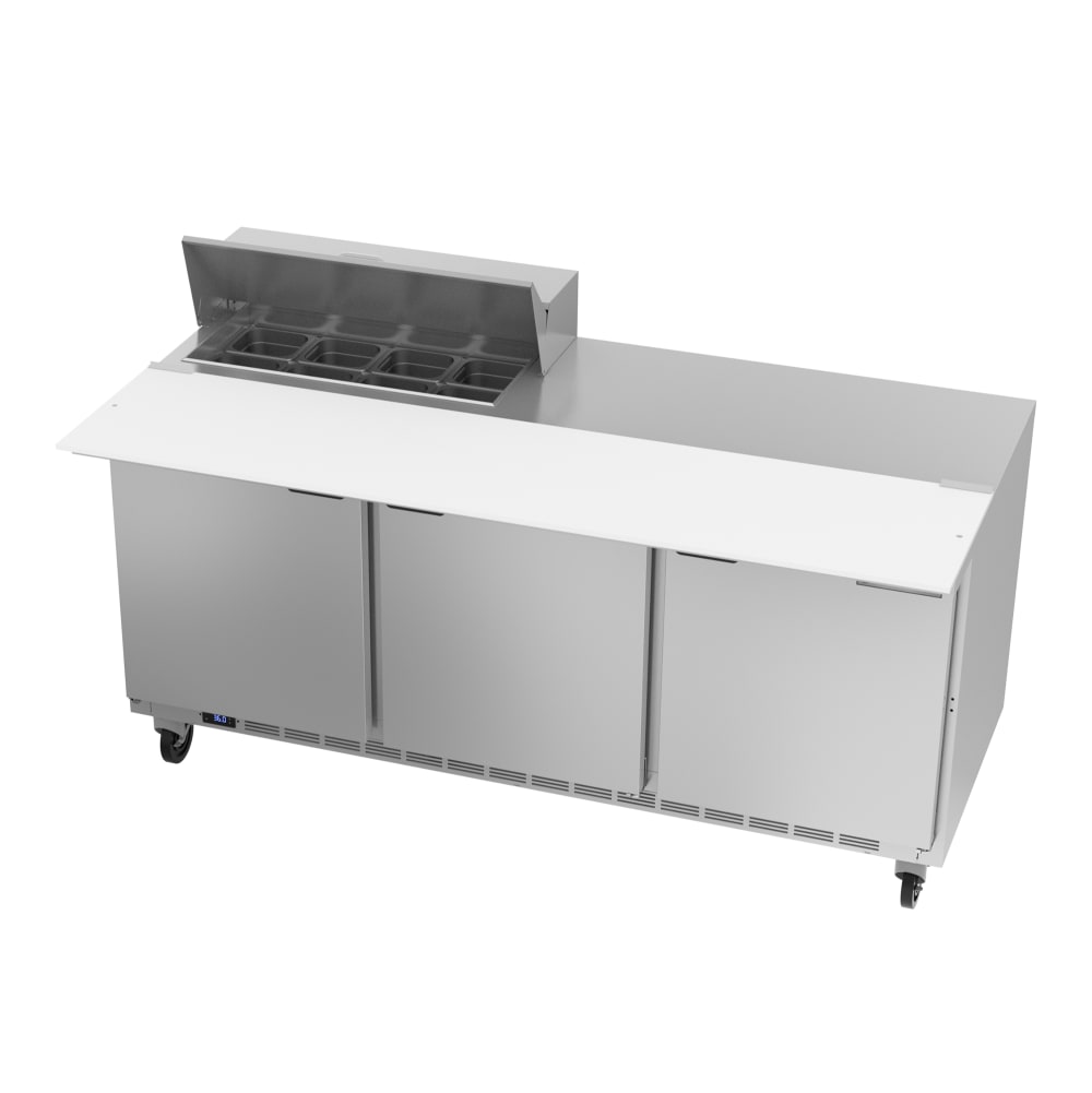Beverage-Air SPE72HC-08C 72" Hydrocarbon Series Sandwich/Salad Prep Table w/ Refrigerated Base, 115v