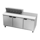 Beverage-Air SPE72HC-10 72" Hydrocarbon Series Sandwich/Salad Prep Table w/ Refrigerated Base, 115v thumbnail 3