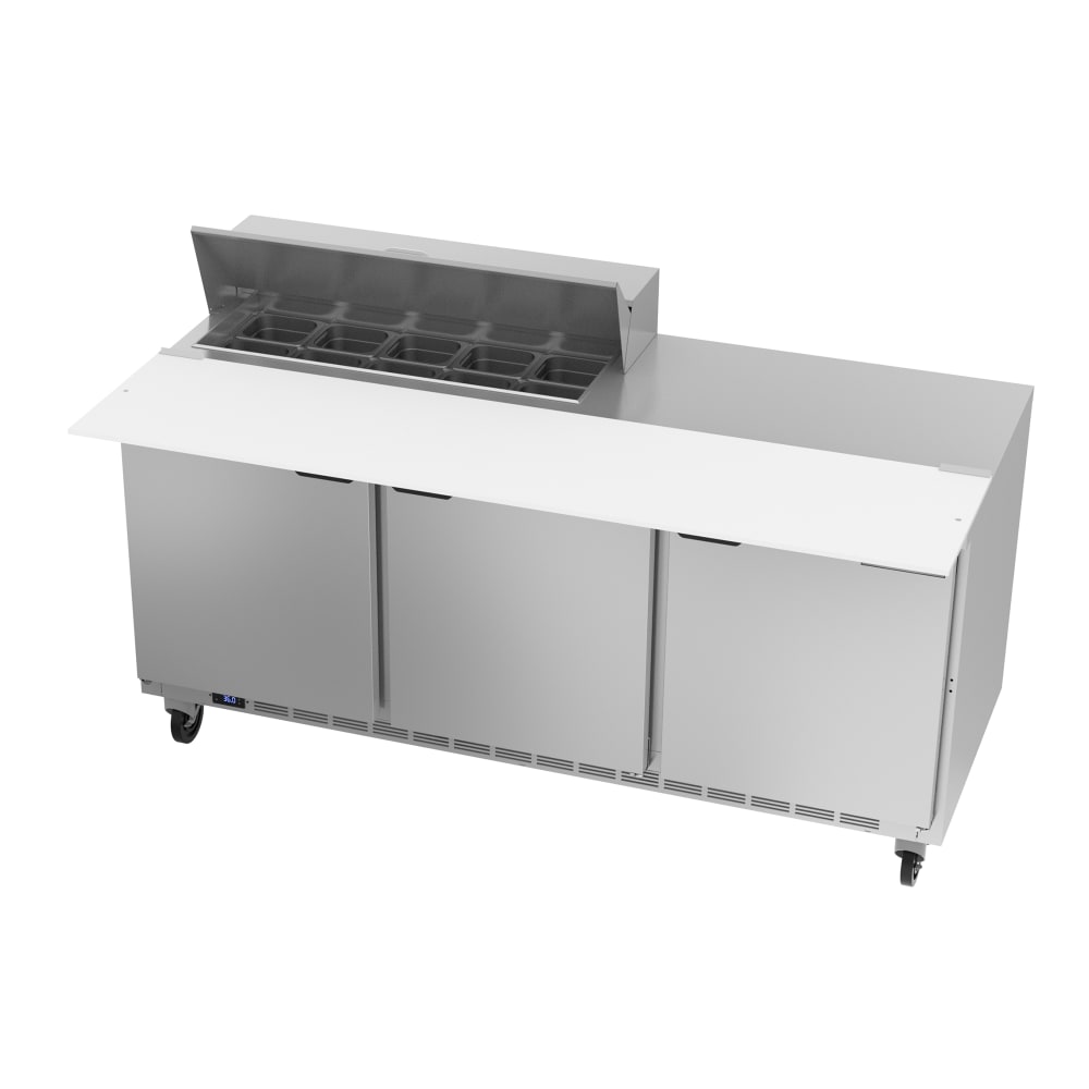 Beverage-Air SPE72HC-10C 72" Hydrocarbon Series Sandwich/Salad Prep Table w/ Refrigerated Base, 115v