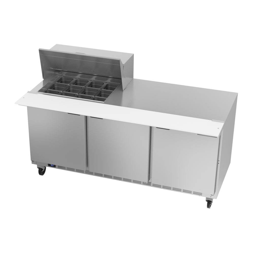 Beverage-Air SPE72HC-12M 72" Hydrocarbon Series Mega Top Sandwich/Salad Prep Table w/ Refrigerated Base, 115v