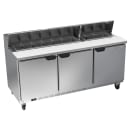Beverage-Air SPE72HC-18 72" Hydrocarbon Series Sandwich/Salad Prep Table w/ Refrigerated Base, 115v thumbnail 3