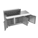 Beverage-Air SPE72HC-18M 72" Hydrocarbon Series Mega Top Sandwich/Salad Prep Table w/ Refrigerated Base, 115v thumbnail 2