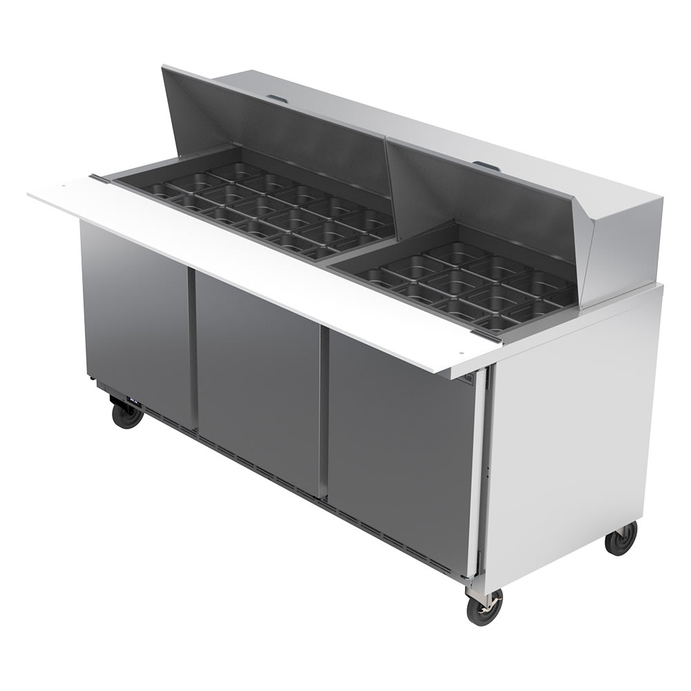 Beverage-Air SPE72HC-30M 72" Hydrocarbon Series Mega Top Sandwich/Salad Prep Table w/ Refrigerated Base, 115v