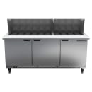 Beverage-Air SPE72HC-30M 72" Hydrocarbon Series Mega Top Sandwich/Salad Prep Table w/ Refrigerated Base, 115v thumbnail 3