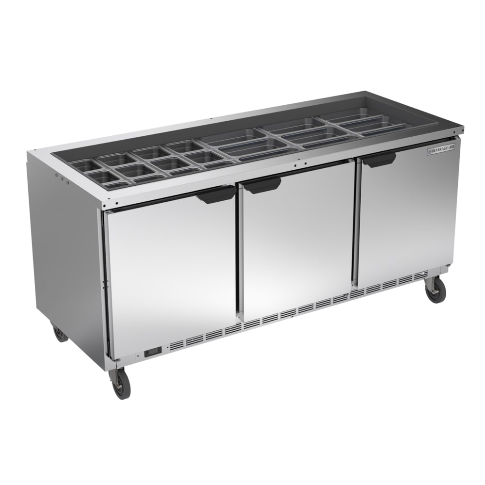 Beverage-Air SPE72HC-S 65 13/16" Cold Food Bar - (15) Pan Capacity, Floor Model, Stainless Steel