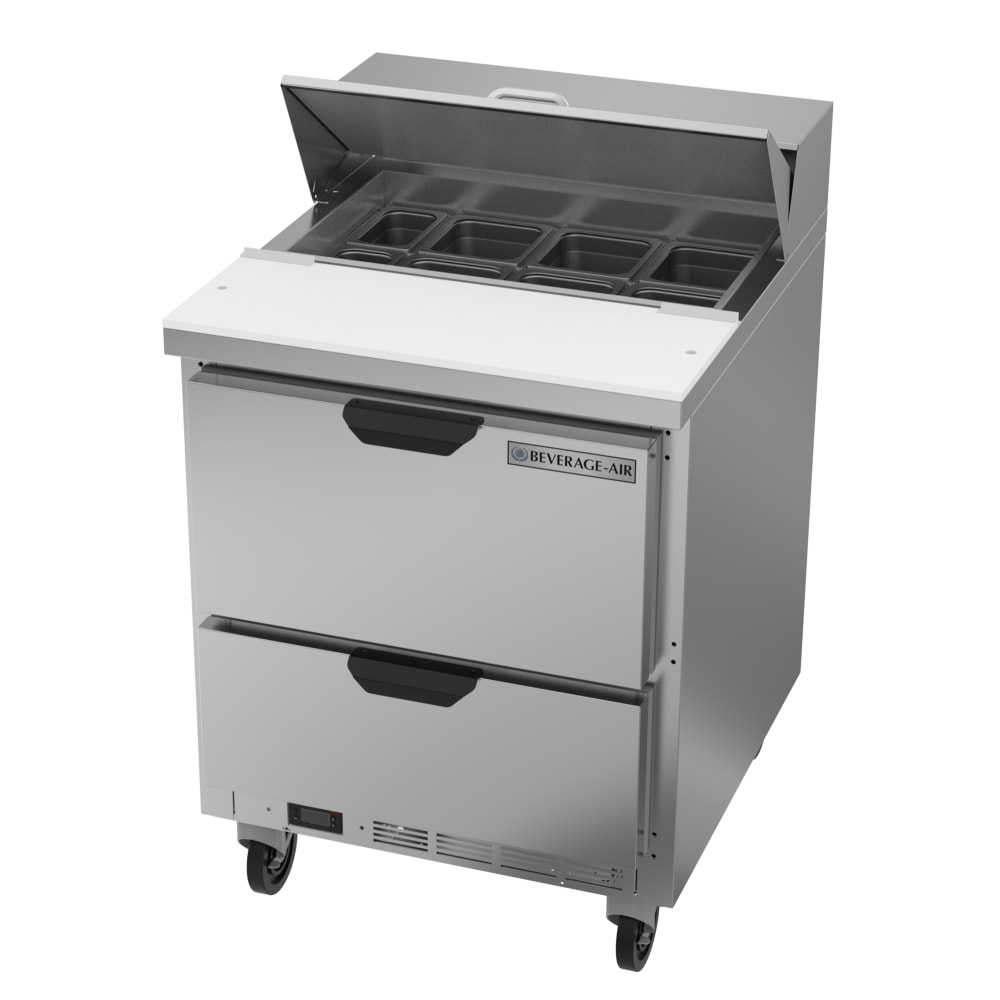 Beverage-Air SPED27HC 27" Hydrocarbon Series Sandwich/Salad Prep Table w/ Refrigerated Base, 115v