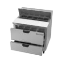 Beverage-Air SPED36HC-10-2 36" Hydrocarbon Series Sandwich/Salad Prep Table w/ Refrigerated Base, 115v thumbnail 4