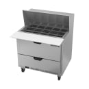 Beverage-Air SPED36HC-15M-2 36" Hydrocarbon Series Mega Top Sandwich/Salad Prep Table w/ Refrigerated Base, 115v thumbnail 3