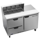 Beverage-Air SPED48HC-08-2 48" Hydrocarbon Series Sandwich/Salad Prep Table w/ Refrigerated Base, 115v thumbnail 3