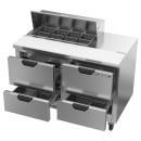 Beverage-Air SPED48HC-08-4 48" Hydrocarbon Series Sandwich/Salad Prep Table w/ Refrigerated Base, 115v thumbnail 2