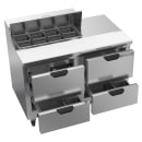 Beverage-Air SPED48HC-08-4 48" Hydrocarbon Series Sandwich/Salad Prep Table w/ Refrigerated Base, 115v thumbnail 4