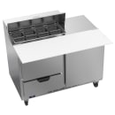 Beverage-Air SPED48HC-08C-2 48" Hydrocarbon Series Sandwich/Salad Prep Table w/ Refrigerated Base, 115v thumbnail 3