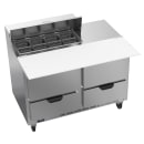 Beverage-Air SPED48HC-08C-4 48" Hydrocarbon Series Sandwich/Salad Prep Table w/ Refrigerated Base, 115v thumbnail 3