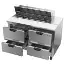 Beverage-Air SPED48HC-10-4 48" Hydrocarbon Series Sandwich/Salad Prep Table w/ Refrigerated Base, 115v thumbnail 2