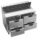 Beverage-Air SPED48HC-12-4 48" Hydrocarbon Series Sandwich/Salad Prep Table w/ Refrigerated Base, 115v thumbnail 4