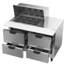 Beverage-Air SPED48HC-12M-4 48" Hydrocarbon Series Mega Top Sandwich/Salad Prep Table w/ Refrigerated Base, 115v thumbnail 2