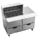 Beverage-Air SPED48HC-12M-4 48" Hydrocarbon Series Mega Top Sandwich/Salad Prep Table w/ Refrigerated Base, 115v thumbnail 3