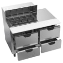 Beverage-Air SPED48HC-12M-4 48" Hydrocarbon Series Mega Top Sandwich/Salad Prep Table w/ Refrigerated Base, 115v thumbnail 4