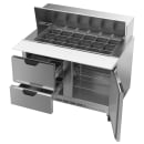 Beverage-Air SPED48HC-18M-2 48" Hydrocarbon Series Mega Top Sandwich/Salad Prep Table w/ Refrigerated Base, 115v thumbnail 2