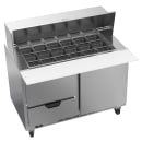 Beverage-Air SPED48HC-18M-2 48" Hydrocarbon Series Mega Top Sandwich/Salad Prep Table w/ Refrigerated Base, 115v thumbnail 3