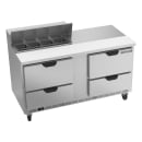 Beverage-Air SPED60HC-08-4 60" Hydrocarbon Series Sandwich/Salad Prep Table w/ Refrigerated Base, 115v thumbnail 3