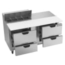 Beverage-Air SPED60HC-08C-4 60" Hydrocarbon Series Sandwich/Salad Prep Table w/ Refrigerated Base, 115v thumbnail 4
