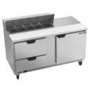 Beverage-Air SPED60HC-10-2 60" Hydrocarbon Series Sandwich/Salad Prep Table w/ Refrigerated Base, 115v thumbnail 3