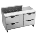 Beverage-Air SPED60HC-10-4 60" Hydrocarbon Series Sandwich/Salad Prep Table w/ Refrigerated Base, 115v thumbnail 3