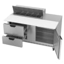Beverage-Air SPED60HC-10C-2 60" Hydrocarbon Series Sandwich/Salad Prep Table w/ Refrigerated Base, 115v thumbnail 2