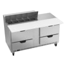 Beverage-Air SPED60HC-10C-4 60" Hydrocarbon Series Sandwich/Salad Prep Table w/ Refrigerated Base, 115v thumbnail 3