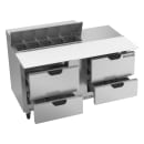 Beverage-Air SPED60HC-10C-4 60" Hydrocarbon Series Sandwich/Salad Prep Table w/ Refrigerated Base, 115v thumbnail 4