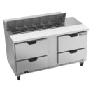 Beverage-Air SPED60HC-12-4 60" Hydrocarbon Series Sandwich/Salad Prep Table w/ Refrigerated Base, 115v thumbnail 3