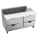 Beverage-Air SPED60HC-12C-4 60" Hydrocarbon Series Sandwich/Salad Prep Table w/ Refrigerated Base, 115v thumbnail 3