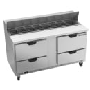 Beverage-Air SPED60HC-16-4 60" Hydrocarbon Series Sandwich/Salad Prep Table w/ Refrigerated Base, 115v thumbnail 3