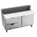 Beverage-Air SPED60HC-16C-2 60" Hydrocarbon Series Sandwich/Salad Prep Table w/ Refrigerated Base, 115v thumbnail 3