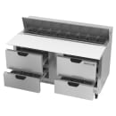 Beverage-Air SPED60HC-16C-4 60" Hydrocarbon Series Sandwich/Salad Prep Table w/ Refrigerated Base, 115v thumbnail 2