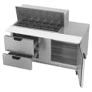 Beverage-Air SPED60HC-18M-2 60" Hydrocarbon Series Mega Top Sandwich/Salad Prep Table w/ Refrigerated Base, 115v thumbnail 2